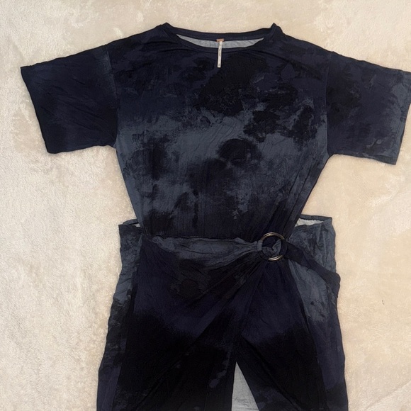 Free People Charcoal/ Navy Maxi Dress - Picture 3 of 4